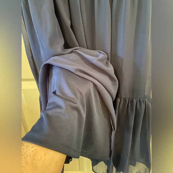 NWT Torrid Midi Super Soft Shirred Dress - Medieval Blue - 3/3X/22-24 - Picture 8 of 9